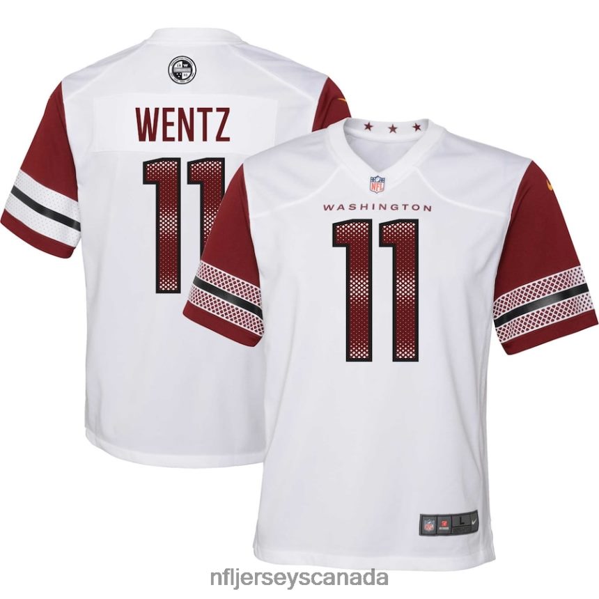 Youth Washington Commanders Carson Wentz Nike White Game Jersey Clothing NFL TBXFR64719